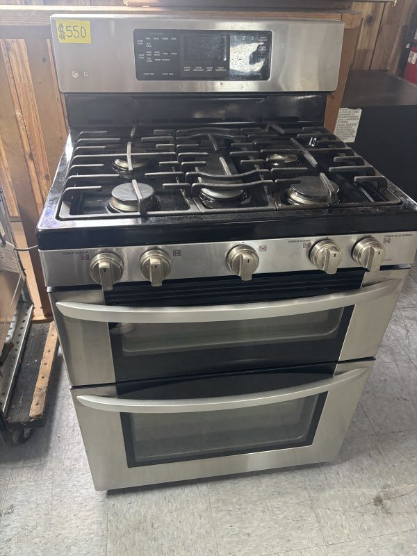 LG 30" 5 Burner Double oven Gas Range Stainless Steel